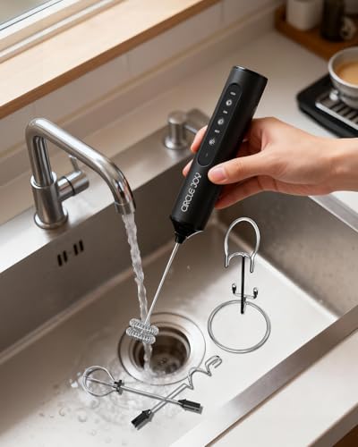 Thumbnail 7 de CIRCLE JOY Rechargeable Handheld Milk Frother Wand with Stand