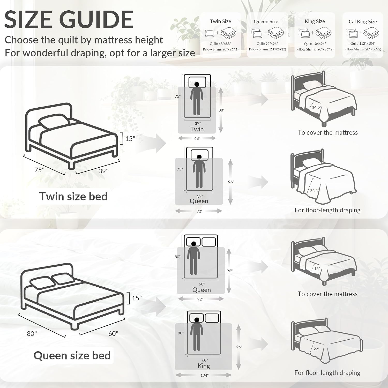 Thumbnail 6 de Floral Quilt Set, Queen Size