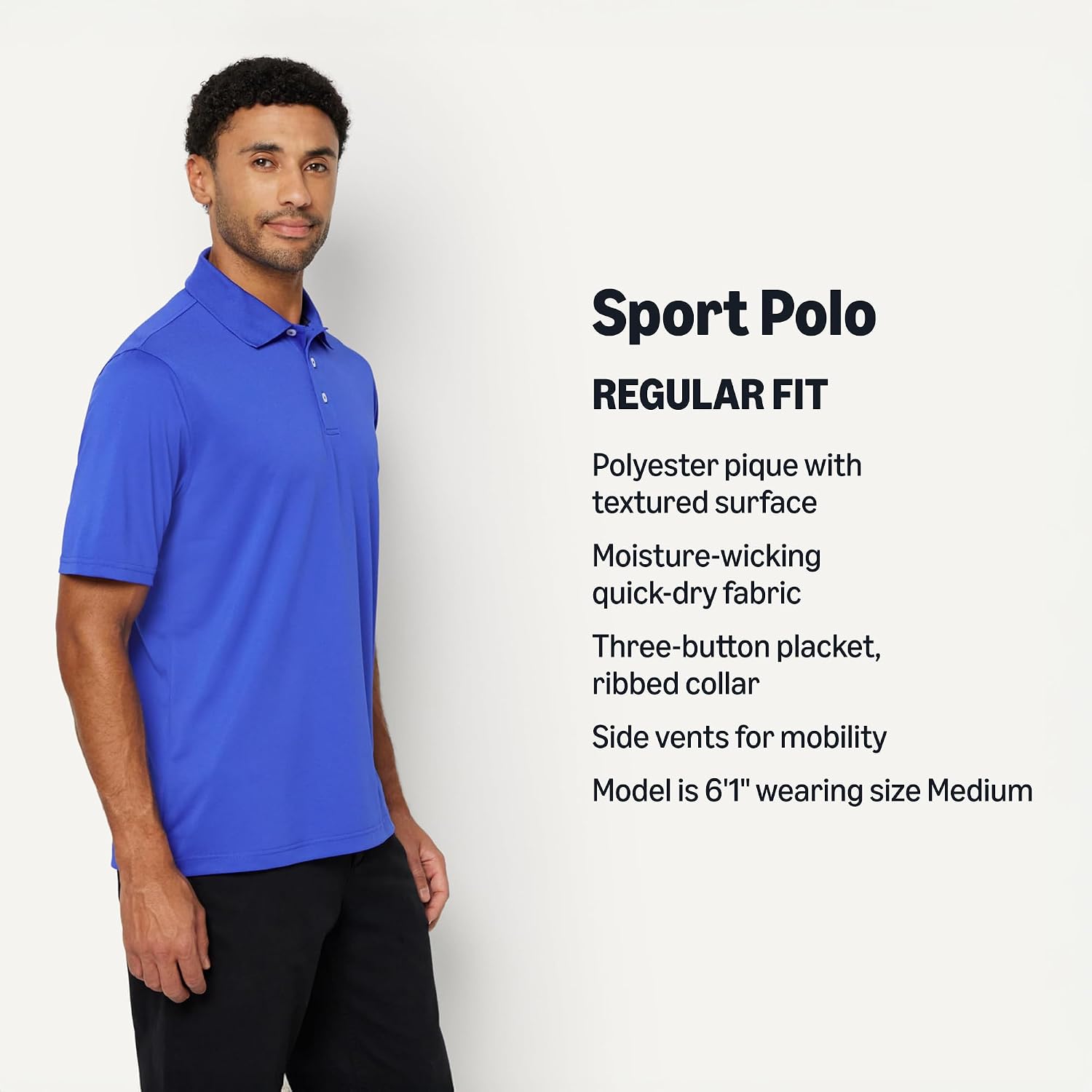 Thumbnail 3 de Amazon Essentials Men’s Golf Polo Shirt (Quick Dry, Short Sleeve) — Regular Fit