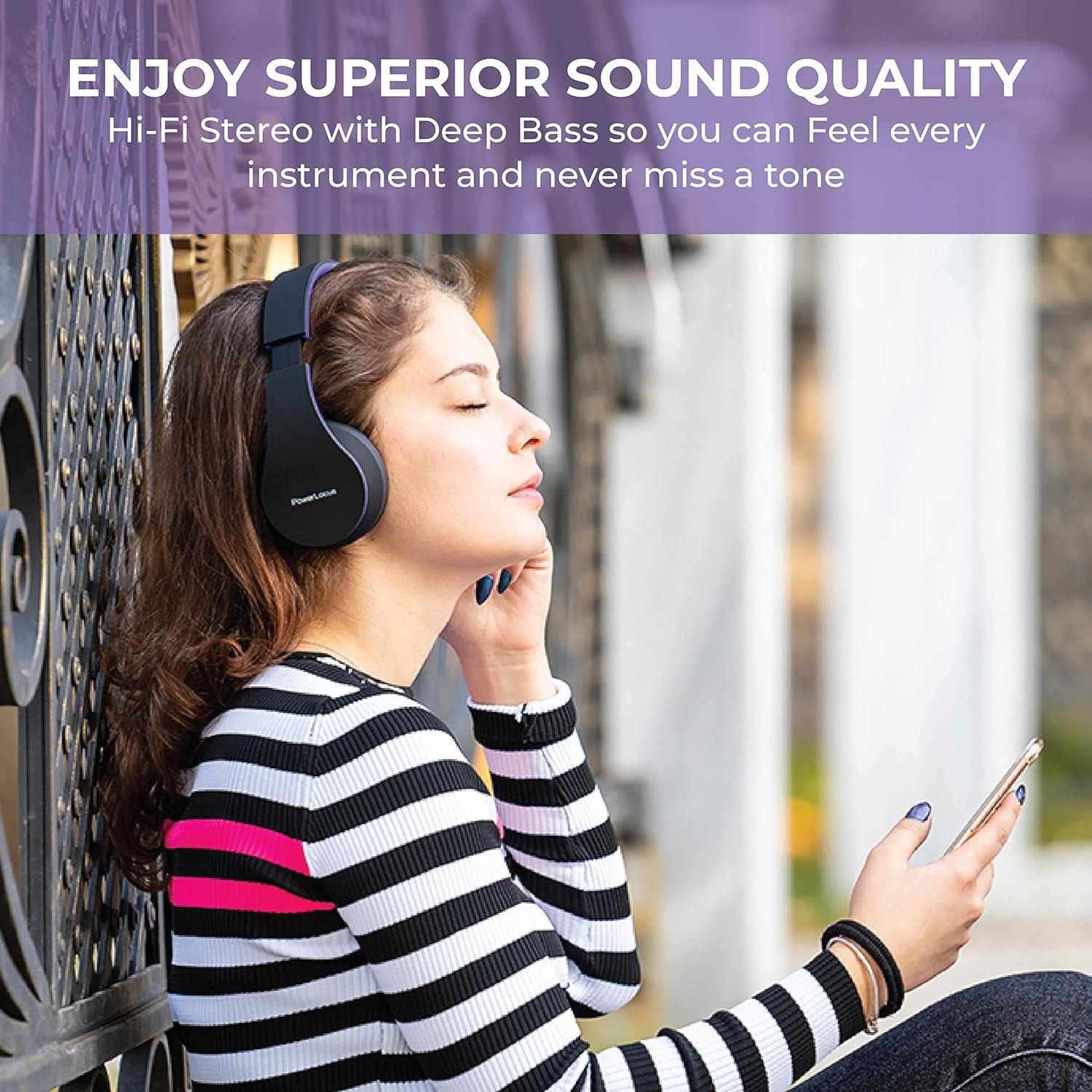 Thumbnail 4 de PowerLocus Bluetooth over-ear headphones