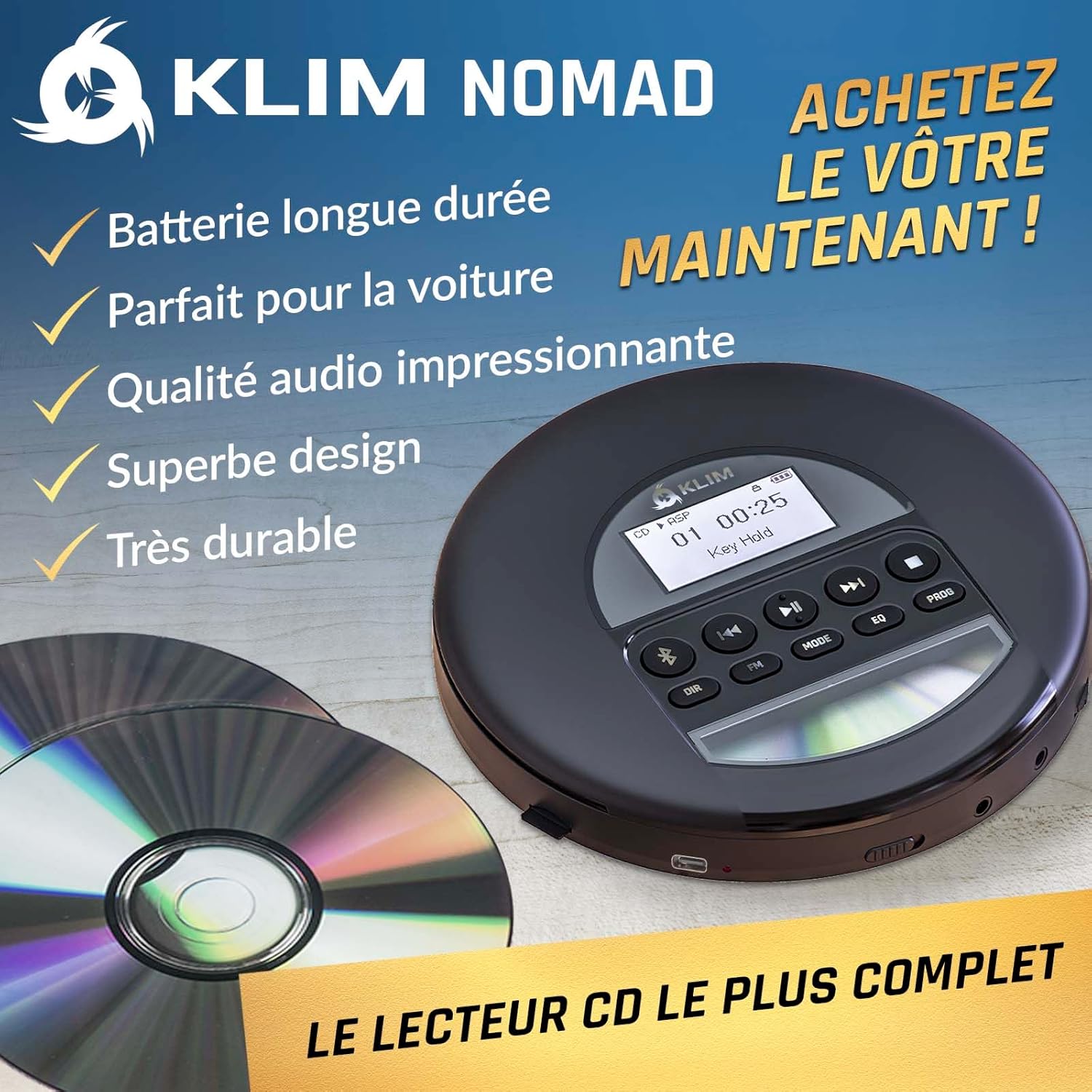 Detalle 2 de KLIM Nomad Lecteur CD portable 📀