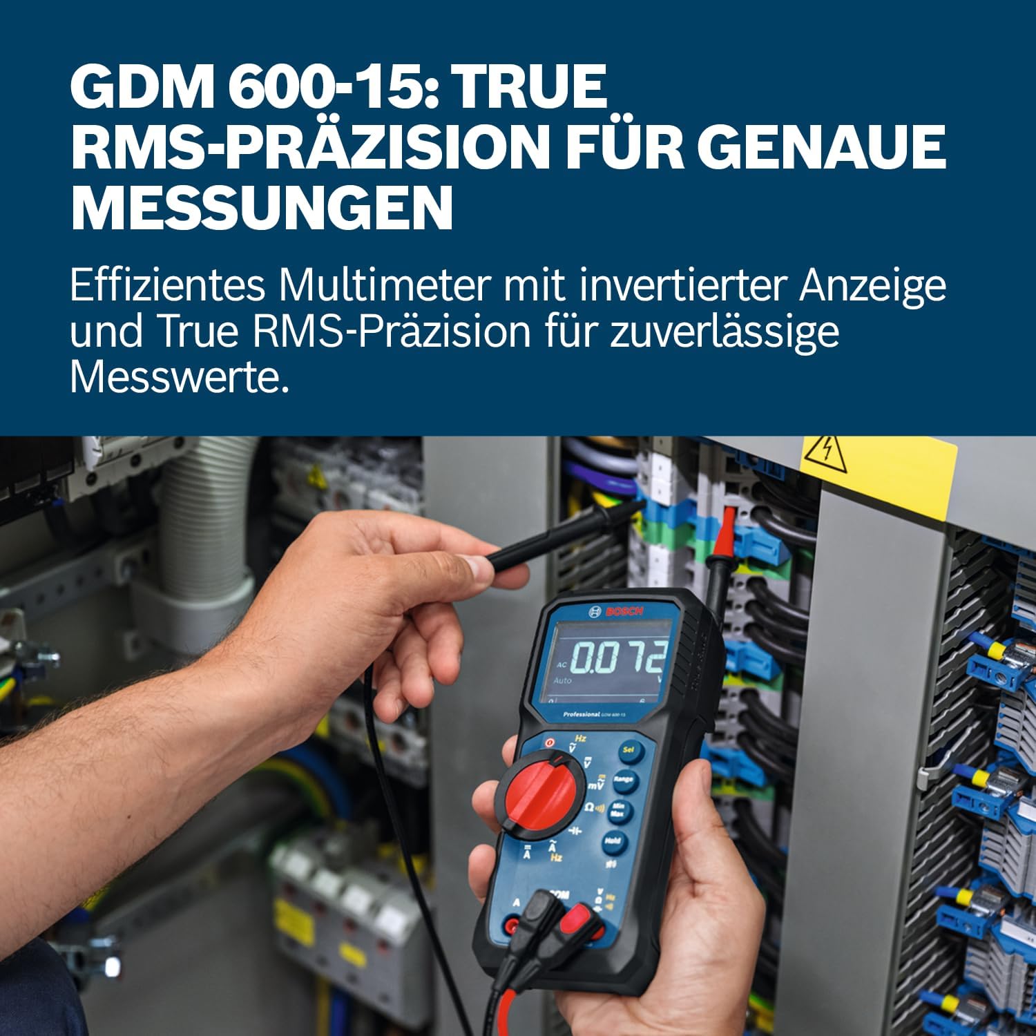 Detalle de Bosch Professional GDM 600-15: Digitales Multimeter mit True RMS und robustem Aufbau