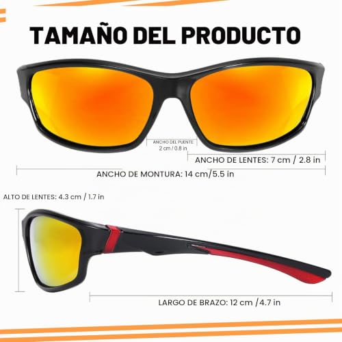 Detalle de Beipegin: 4 Piezas de Gafas de Sol Polarizadas para Hombre, UV400, Diseño ligero para deporte