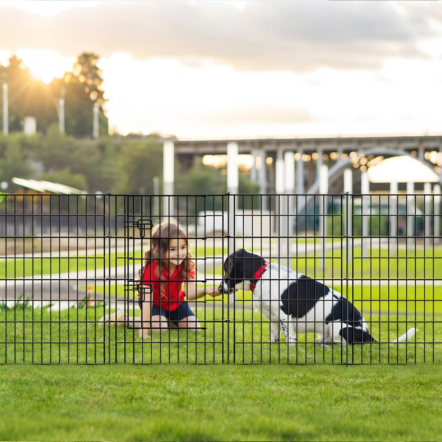 Thumbnail 4 de ARIFARO Dekorativer Gartenzaun 5-Paneel mit Tor – 3,5 m Gesamtlänge, 101 x 71 cm pro Panel