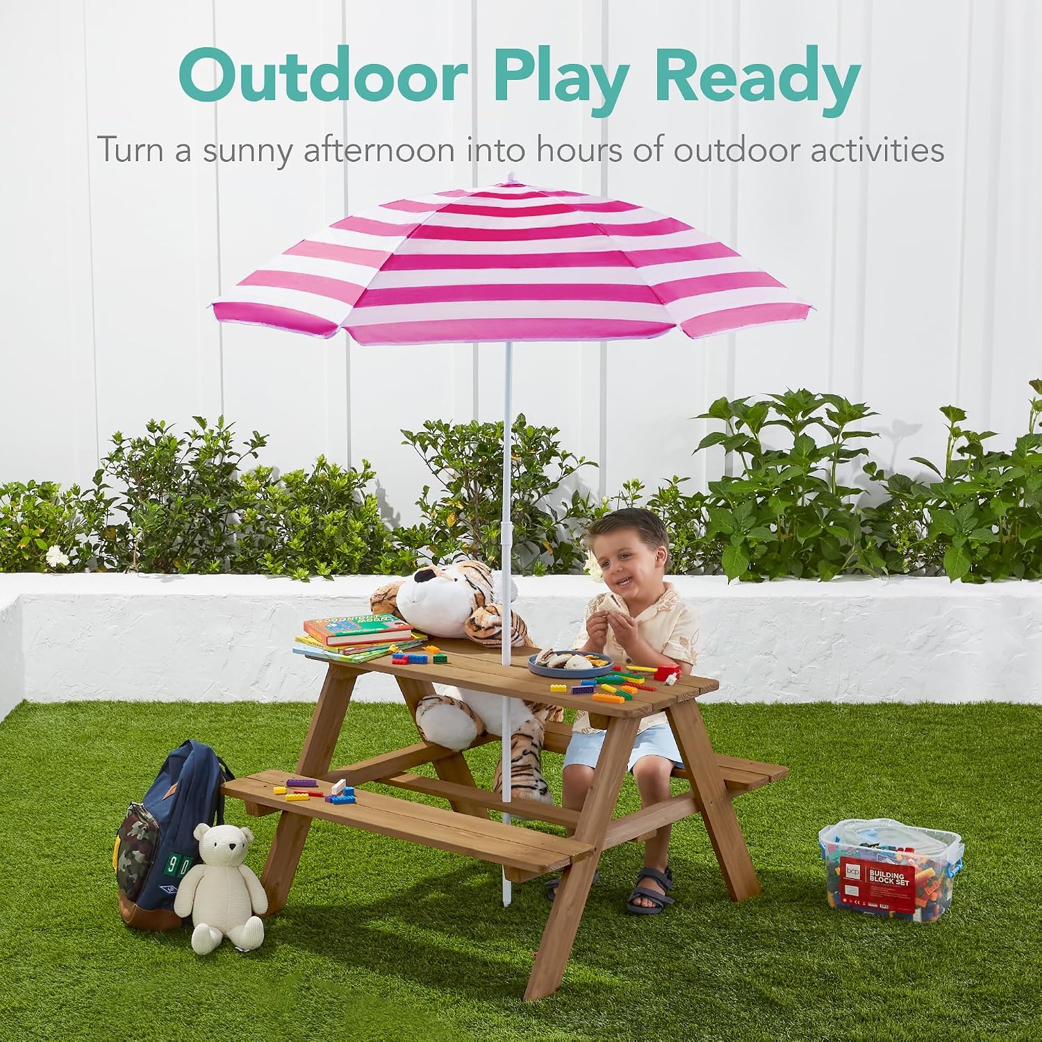 Thumbnail 2 de Best Choice Products Kids Picnic Table Hemlock Wood