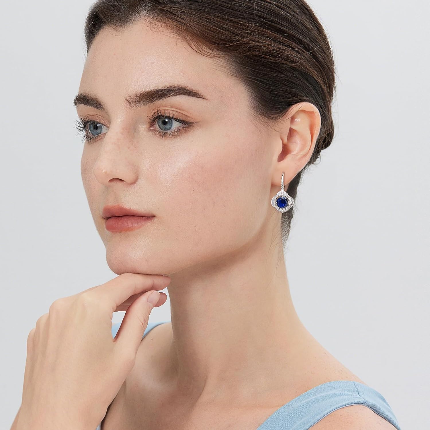 Thumbnail 1 de Jiamiaoi Ohrringe Hängend aus 925 Sterling Silber, 18 Karat Weißgold plattiert mit 4A+/Zirkonia