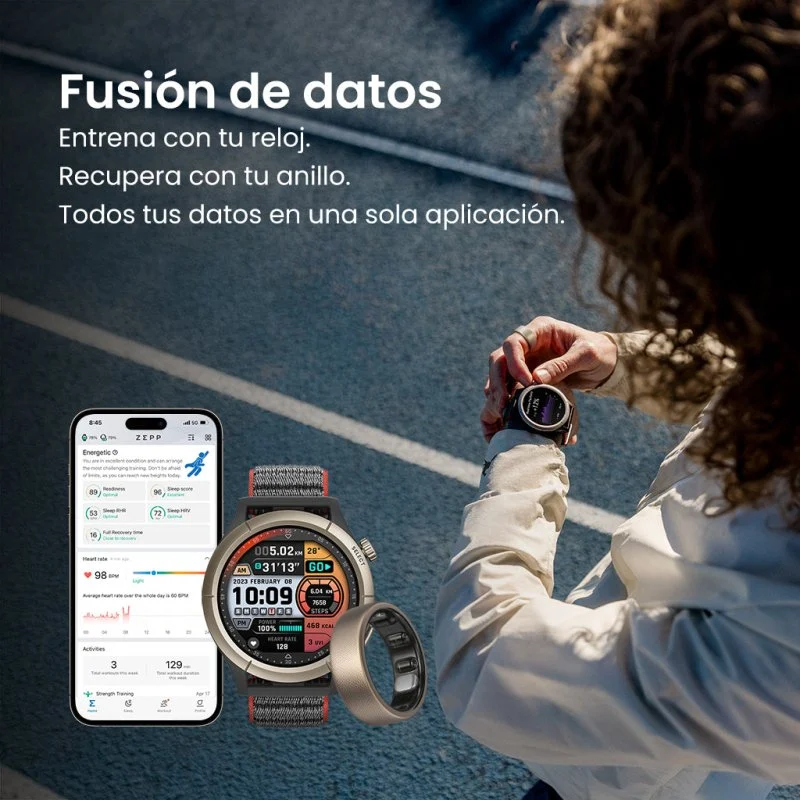 Thumbnail 1 de Amazfit Helio Ring Anillo inteligente Titanio Talla 12