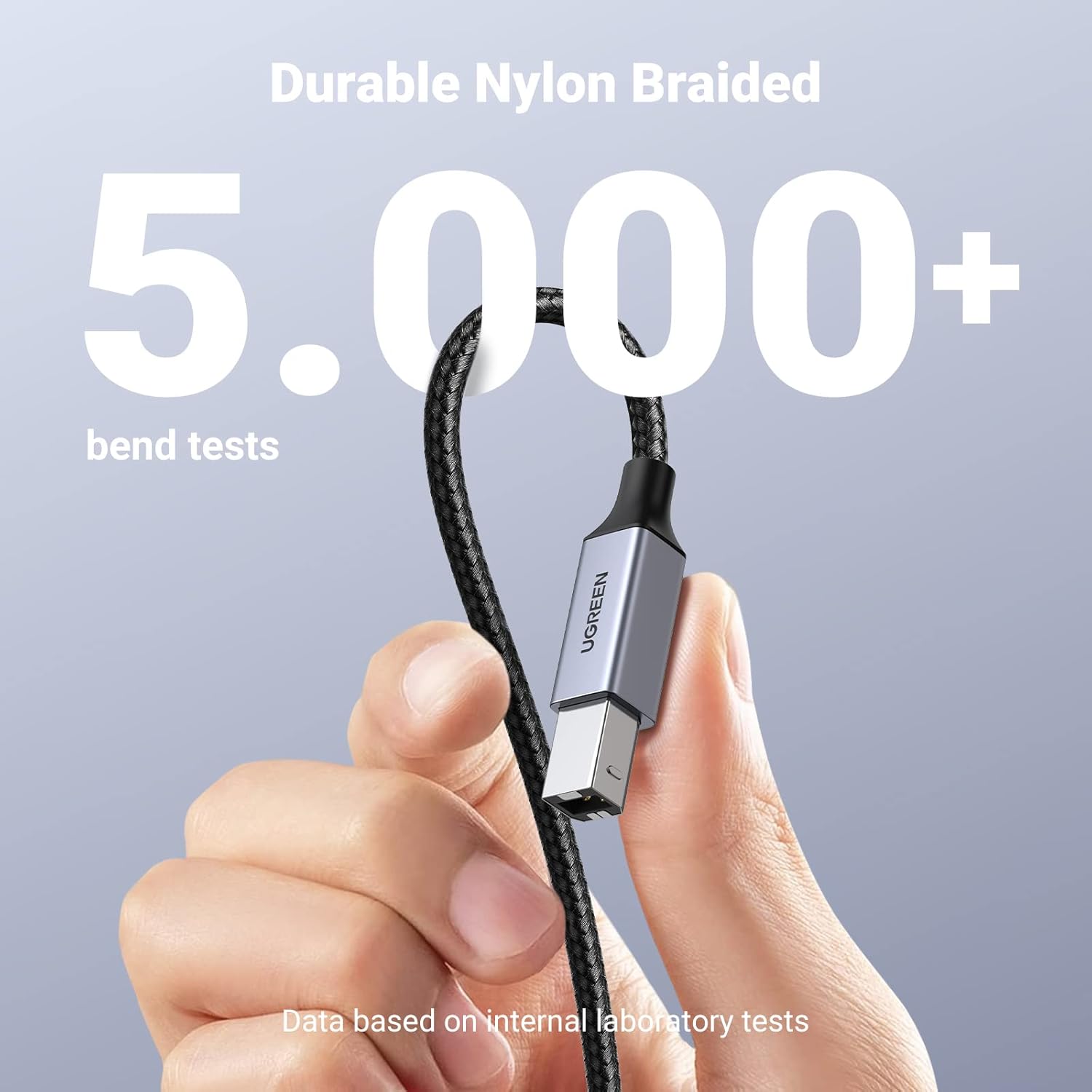 Thumbnail 1 de UGREEN USB B to USB C 6 ft Printer Cable – Nylon, USB B to C for MacBook Pro/Air and MIDI Devices