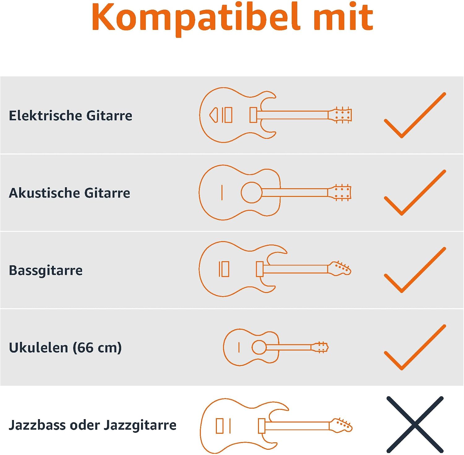 Detalle de Amazon Basics verstellbarer klappbarer Gitarrenständer mit Hals-Halterung für Akustik, E‑Gitarre, Bass, Banjo & 26‑Zoll‑Ukulele