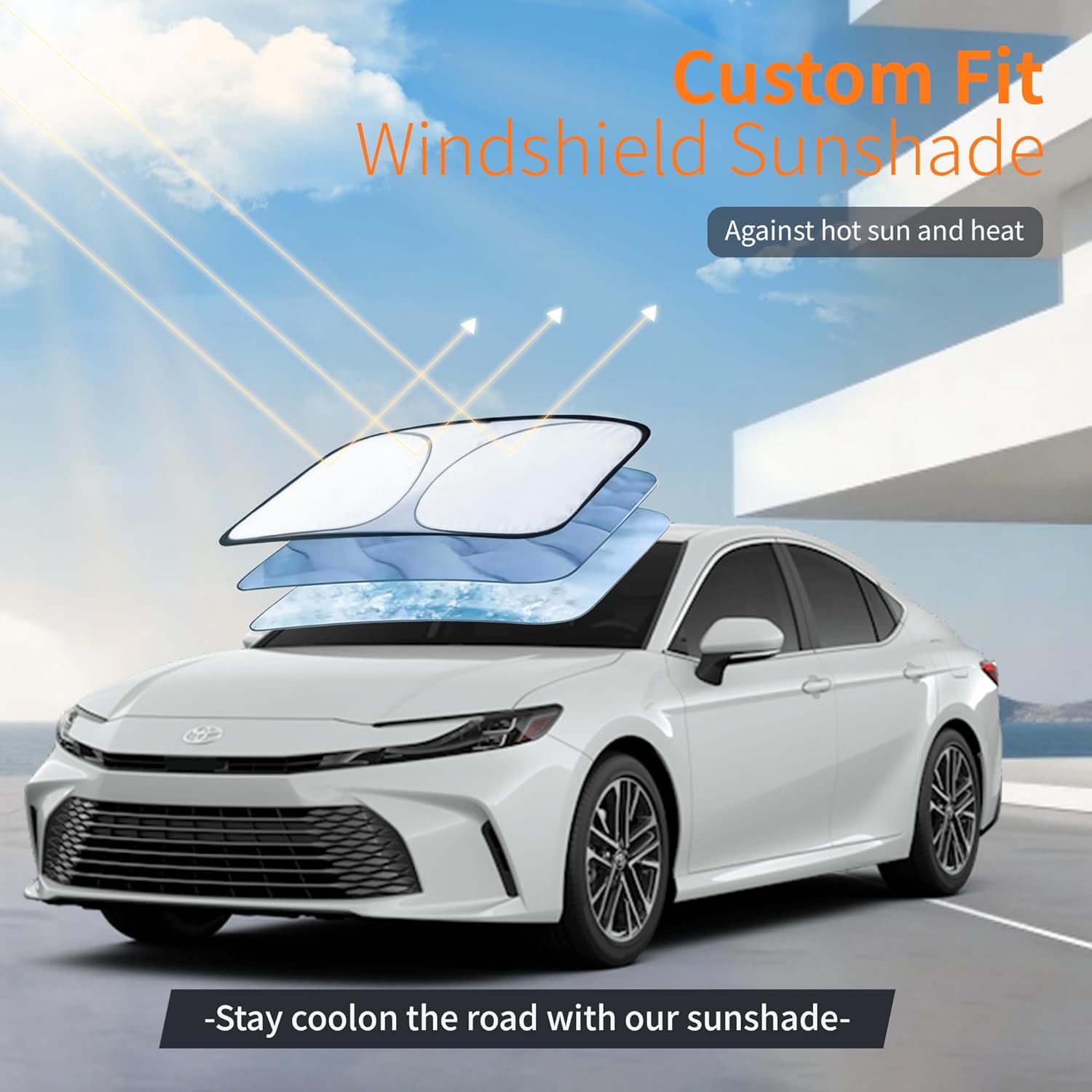 Thumbnail 5 de Tozaroa Waterproof Car Cover All-Weather for Sedans (186–193 inch) with Zipper, Buckles & Storage Bag