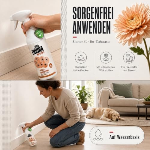 Detalle de Envira Spinnenspray 500 ml – hochwirksam gegen Spinnen im Haus