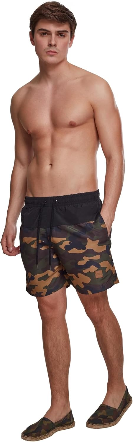 Detalle de Urban Classics Herren Block Short de bain
