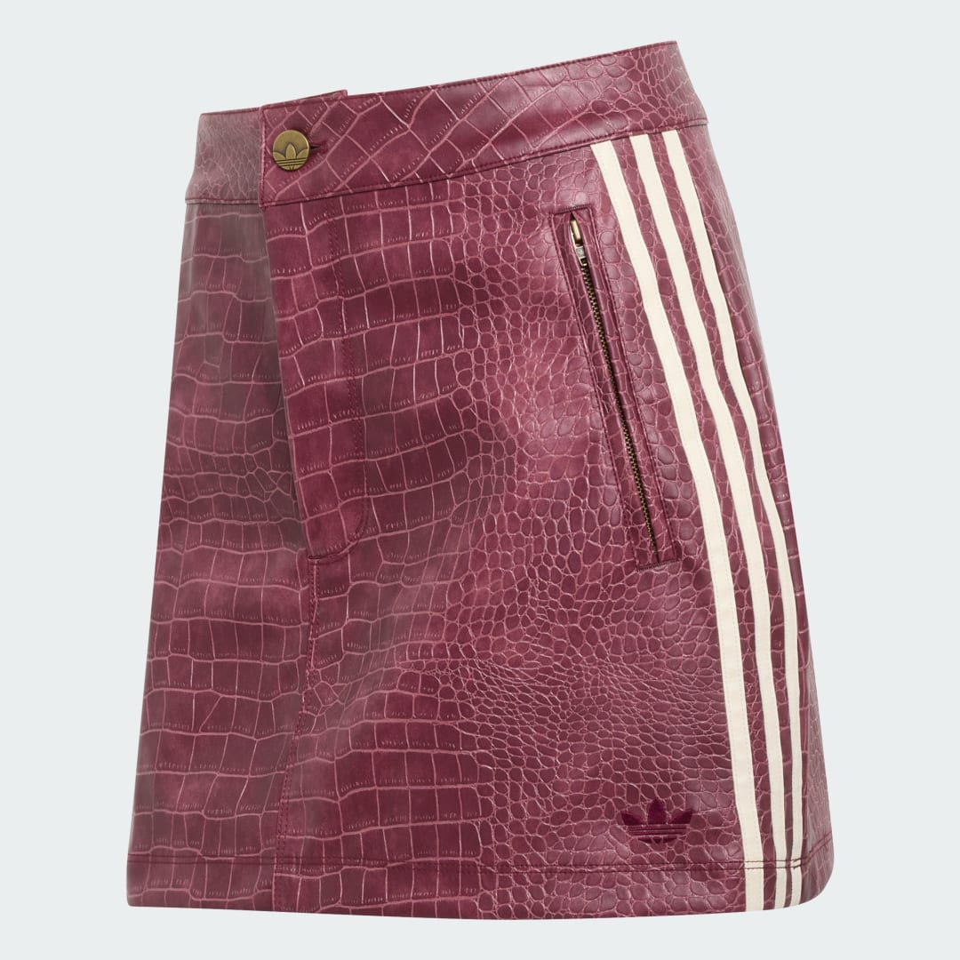 Thumbnail 3 de MINIFALDA DE POLIPIEL Adidas: estilo burgundy con enfoque práctico