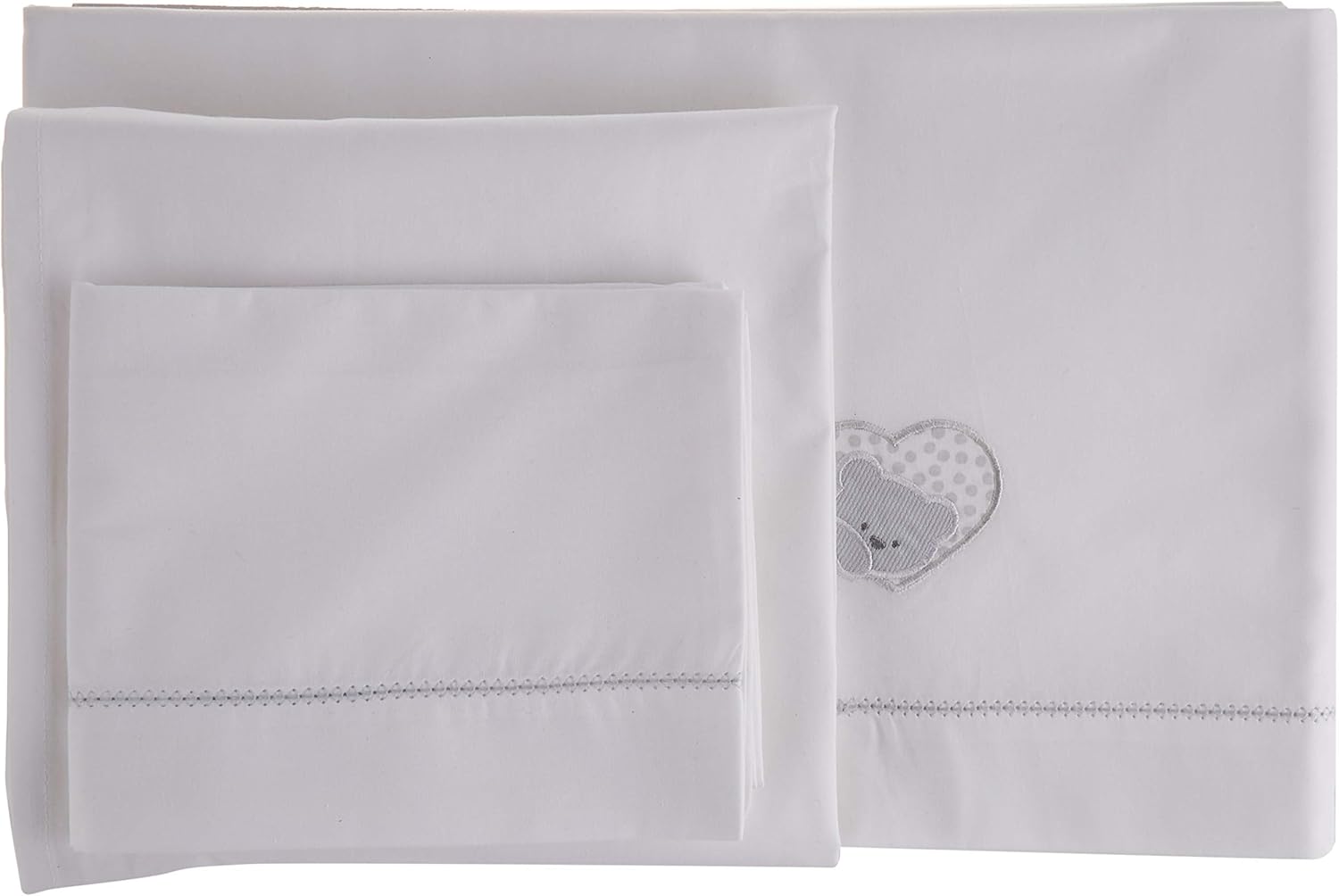 Thumbnail 5 de Foppapedretti Completo Lenzuolino Dolcecuore, 100% cotone: set lettino 120x80/120x65/60x40 in bianco