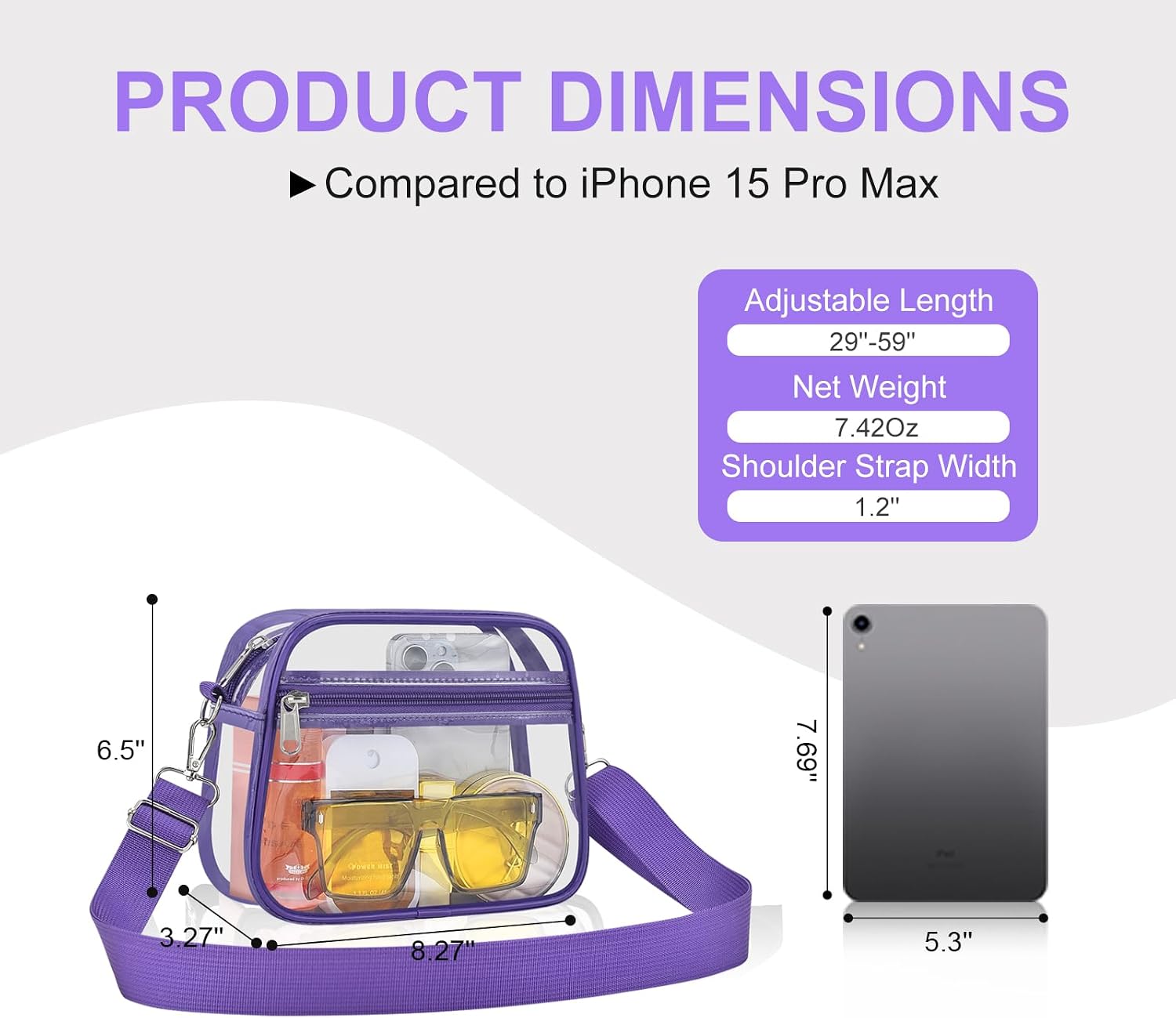 Detalle 2 de USPECLARE Clear Bag 8.27 in