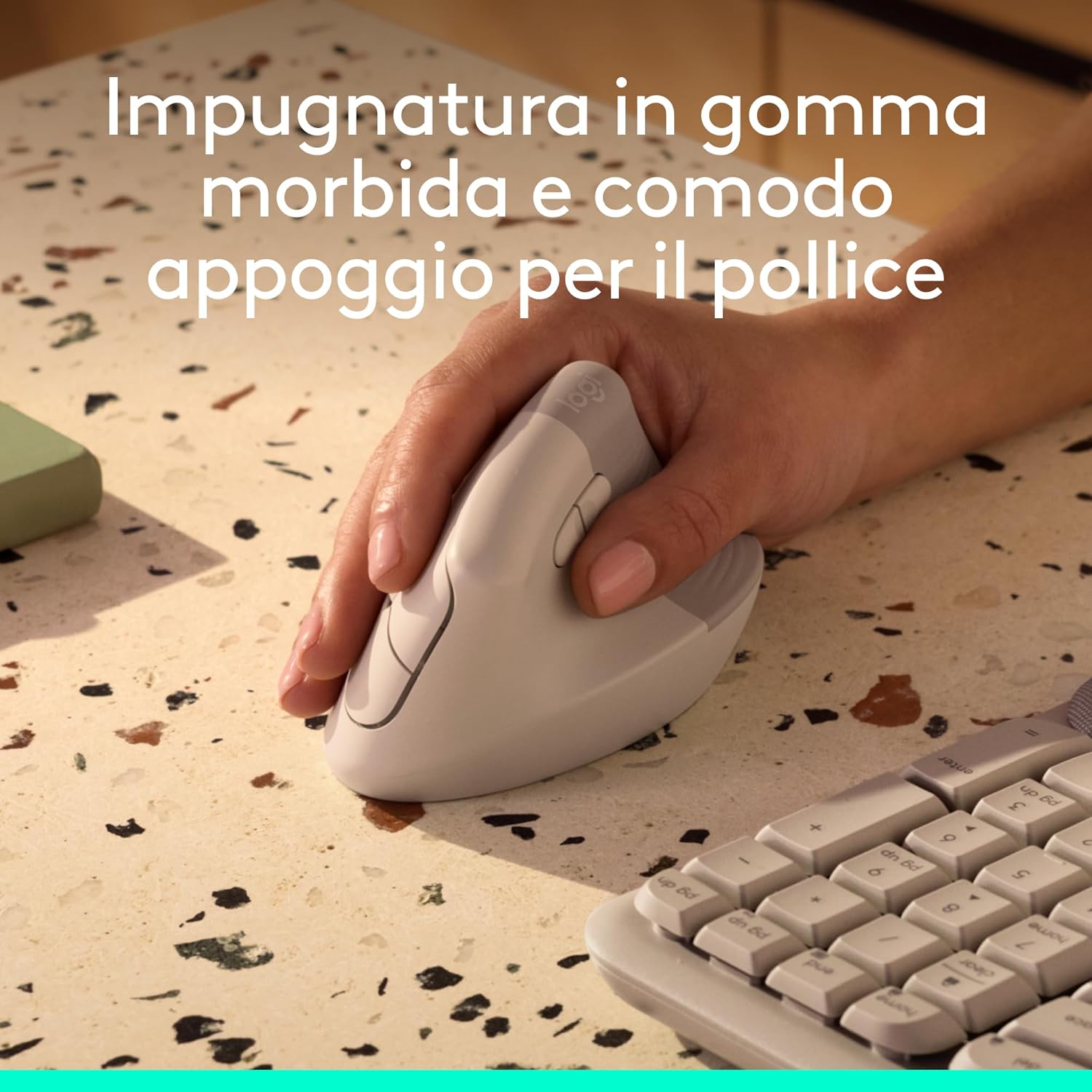 Thumbnail 1 de Logitech Lift Vertical Sand (destra) – Mouse ergonomico wireless 910-007771