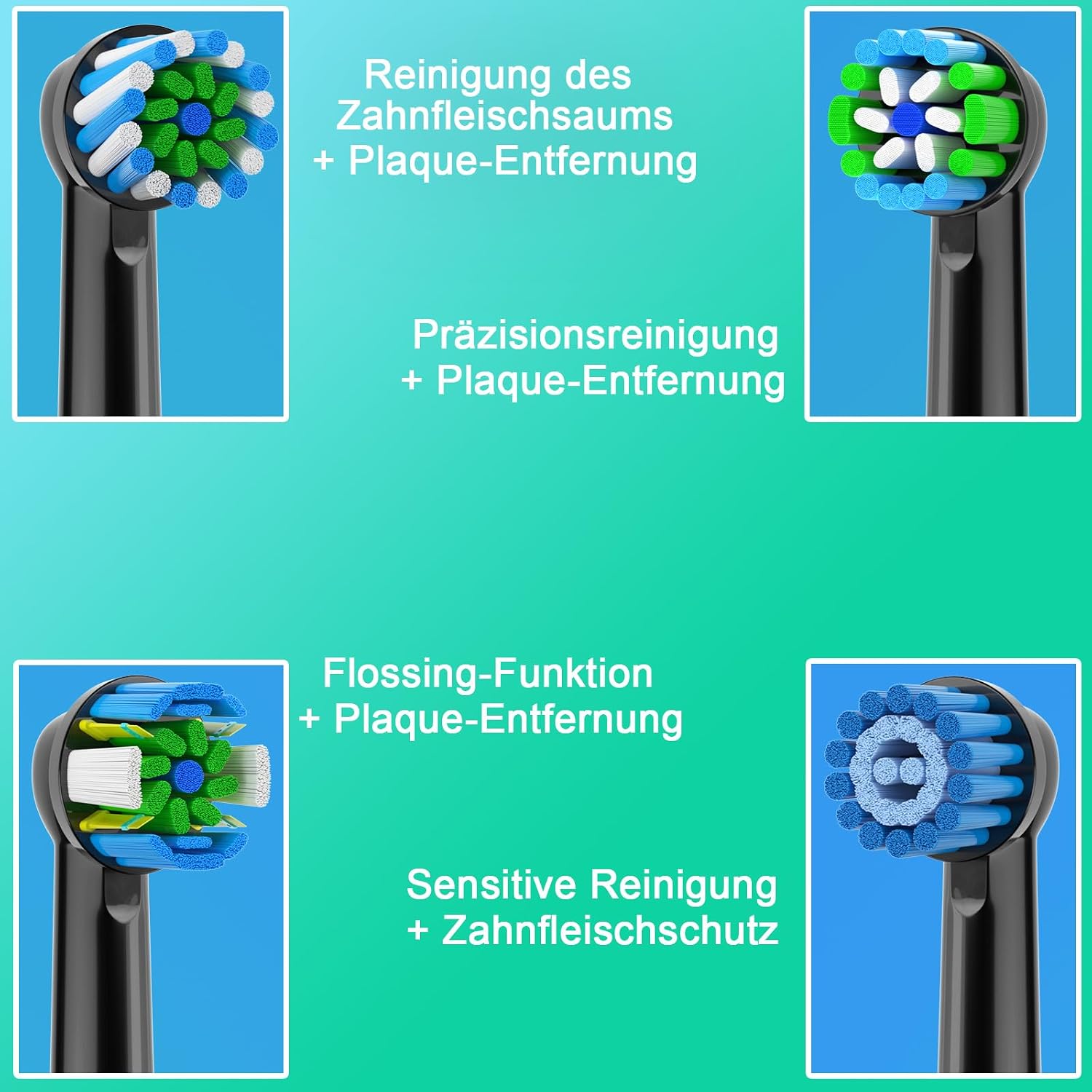 Detalle de WENS Sensitive Aufsteckbürsten 16er Pack