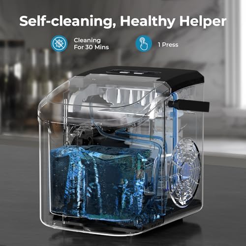 Detalle de Antarctic Star Countertop Ice Maker Machine, 26 lbs/Day, 6-Min Ice