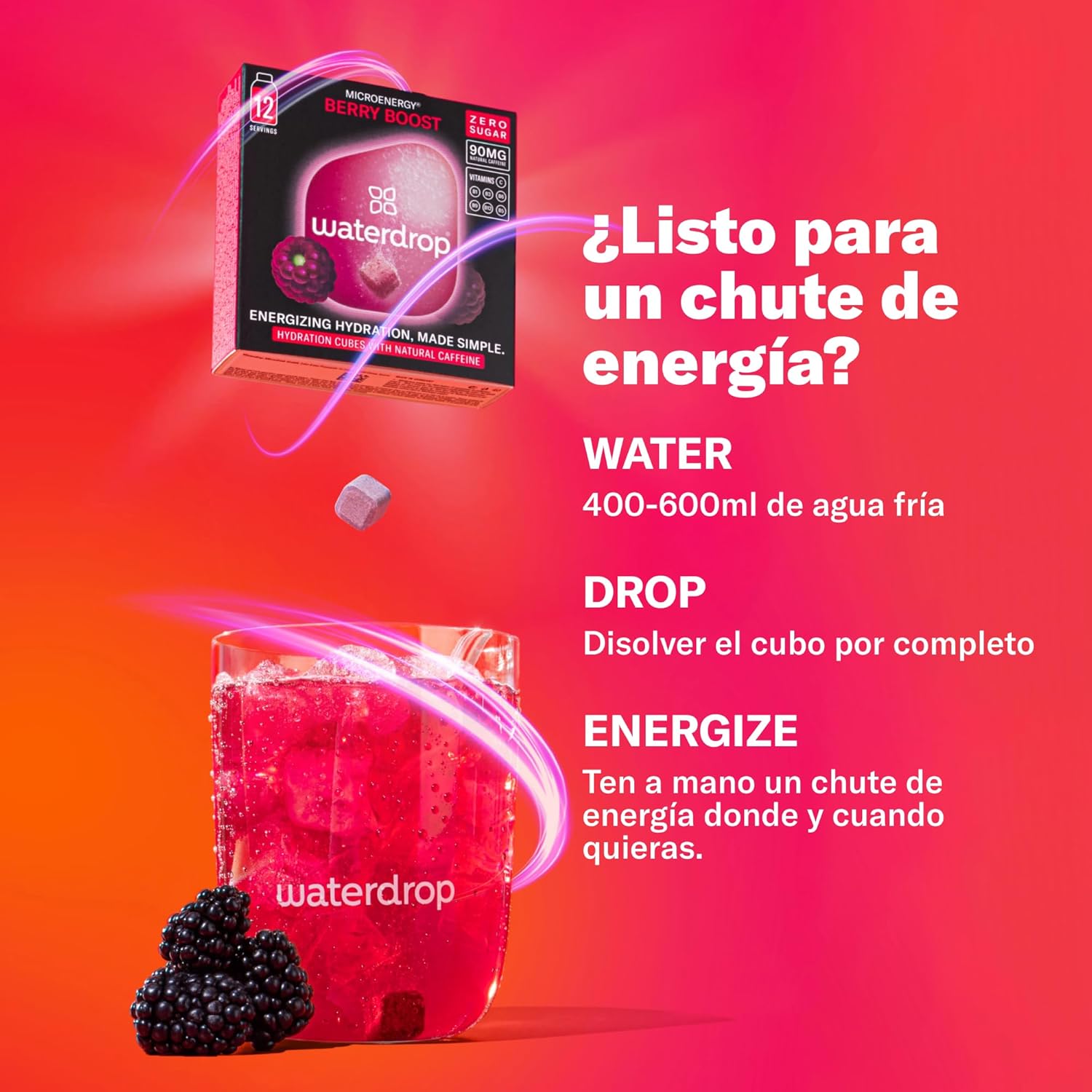 Thumbnail 4 de waterdrop® Microdrink Energy Drink 🍇🌟 36 Pastillas Saborizantes
