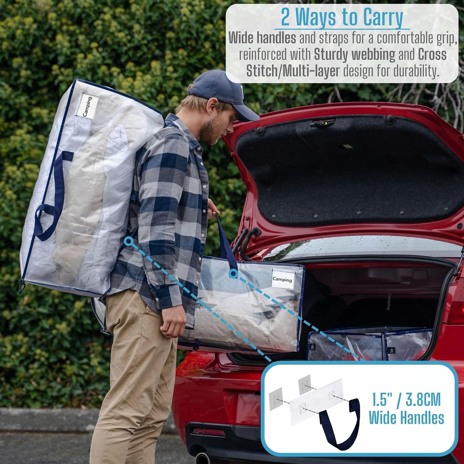 Detalle 2 de VENO 10-Pack Moving Bags with Backpack Straps