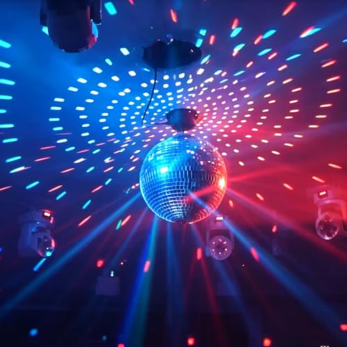 Detalle de JIIDAA Mirror Disco Ball 20cm – Hanging Silver Glitter Ball Decor