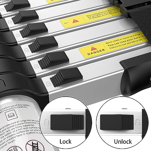 Thumbnail 4 de MYHMCT Telescopic Ladder 3.8M Aluminium Loft Ladder with Hooks