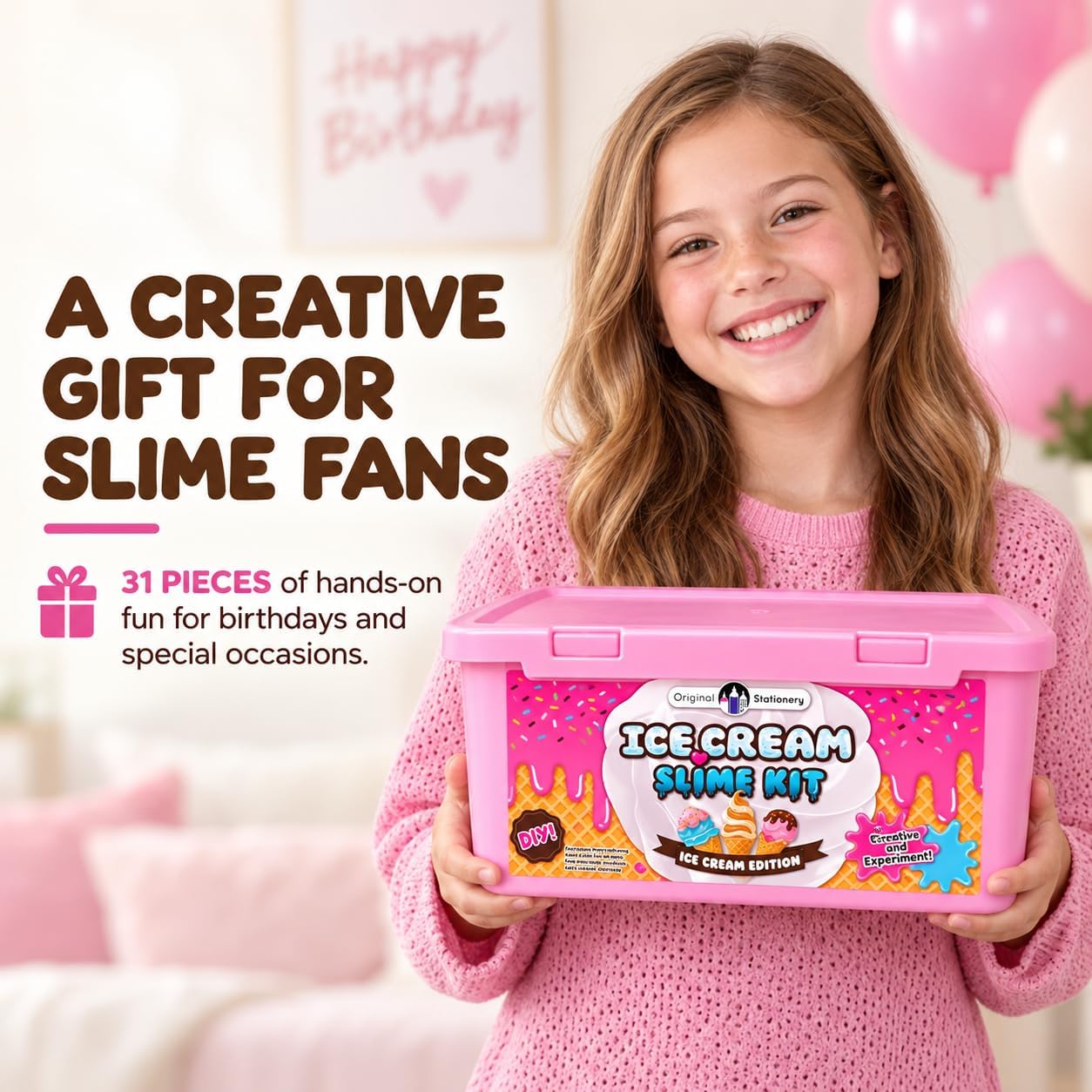 Thumbnail 5 de Original Stationery ICOS-000058 Ice Cream Slime Kit, 31-Piece DIY Set