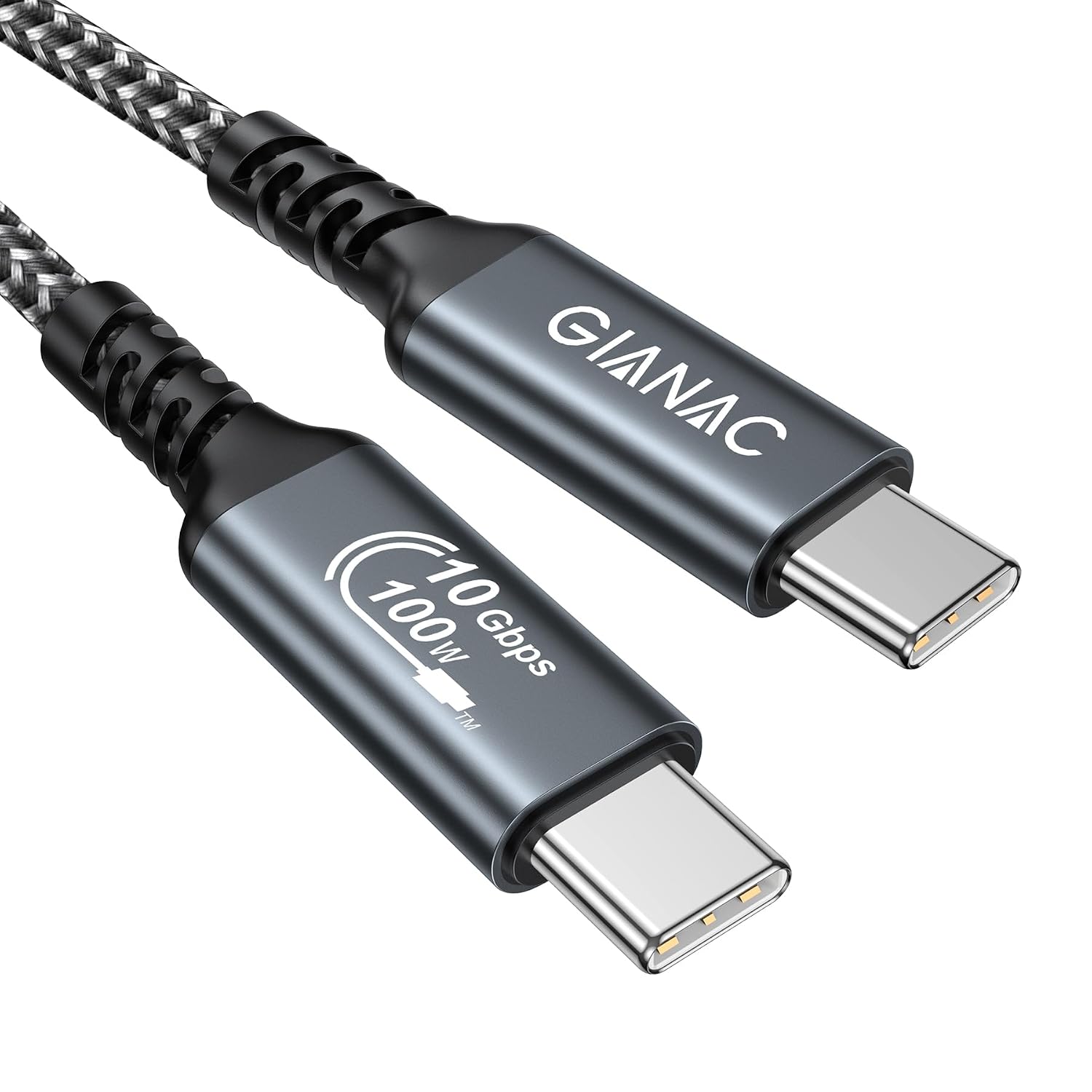 Câble USB‑C vers USB‑C 100 W (2 m) USB 3.2 Gen 2 10 Gbps avec puce E‑Mark