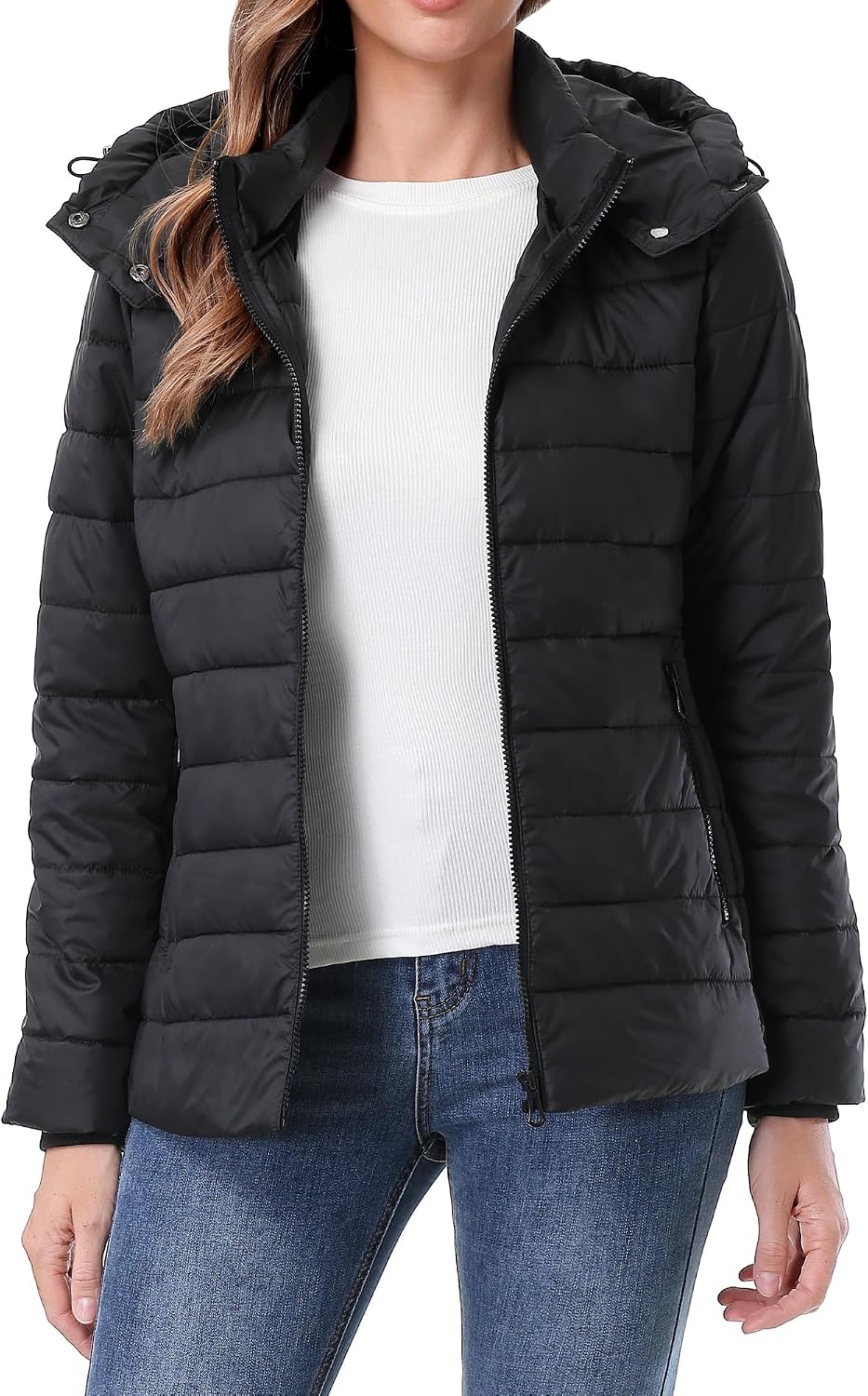 Detalle 2 de TDYPCI Women's Winter Coat Waterproof Puffer Jacket