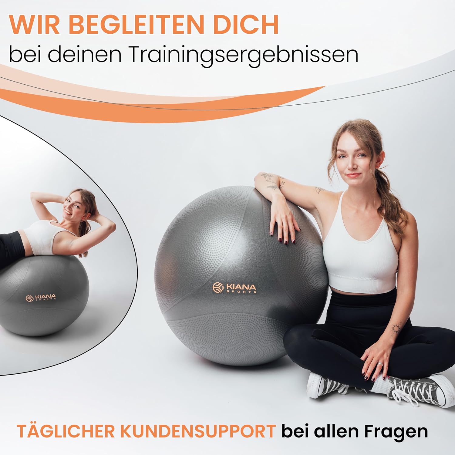 Thumbnail 6 de KIANA SPORTS Gymnastikball & Sitzball – Yoga Ball für Fitness & Büro