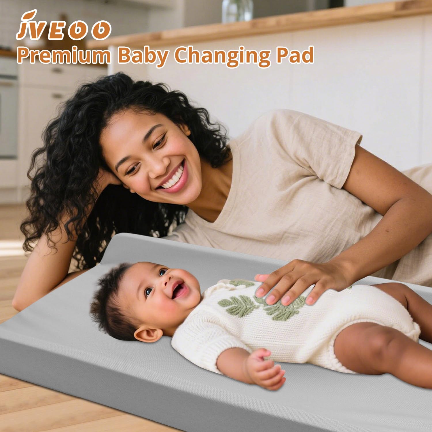 Thumbnail 6 de JVEOO Vegan Leather Baby Changing Pad, Waterproof, Wipeable, with Safety Belt