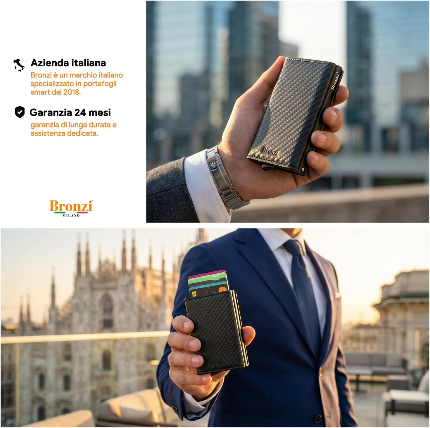 Thumbnail 5 de Bronzi Portafoglio Uomo Slim Piccolo 10x6,5 cm