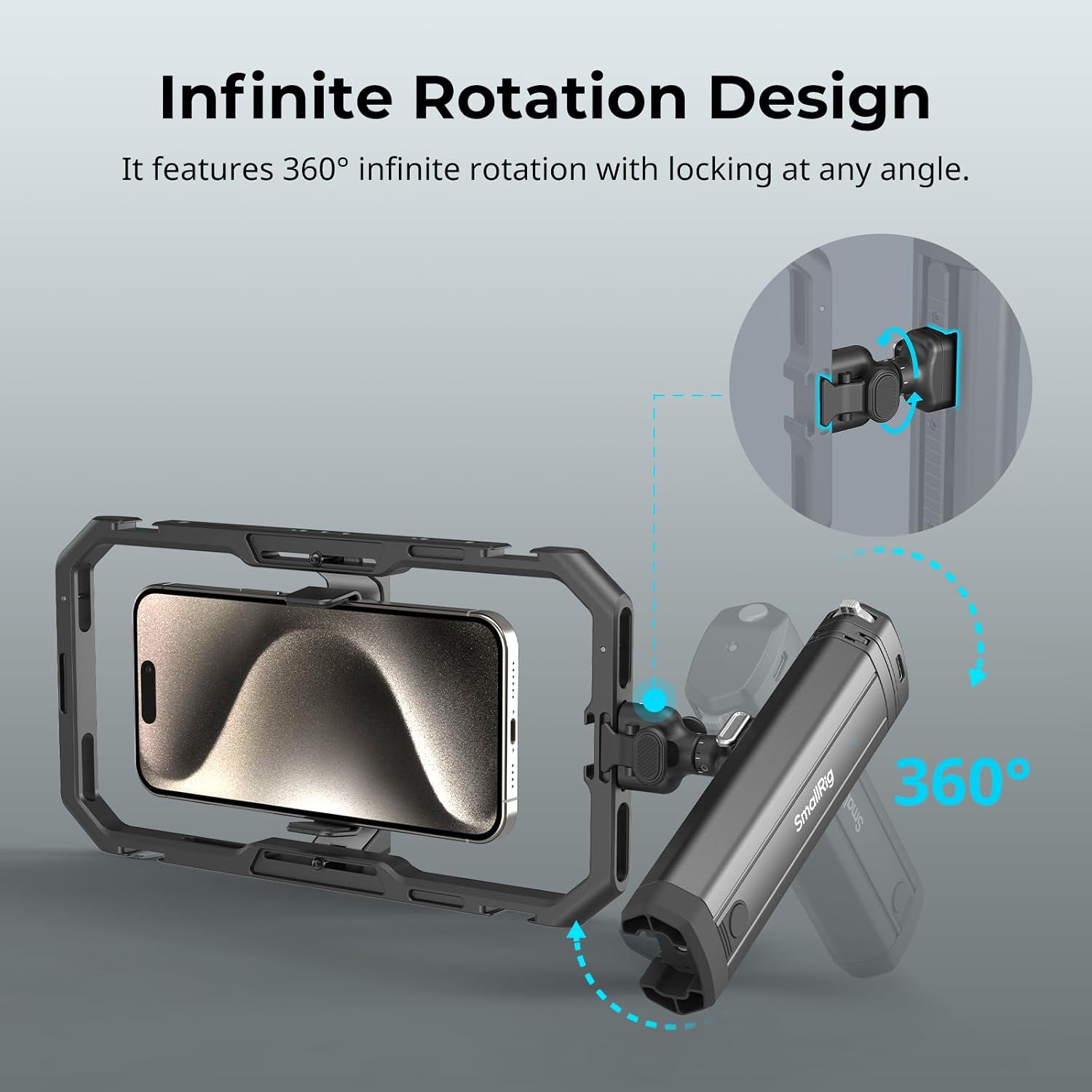 Detalle 2 de SMALLRIG 4841 rotatable handle with M.2 SSD