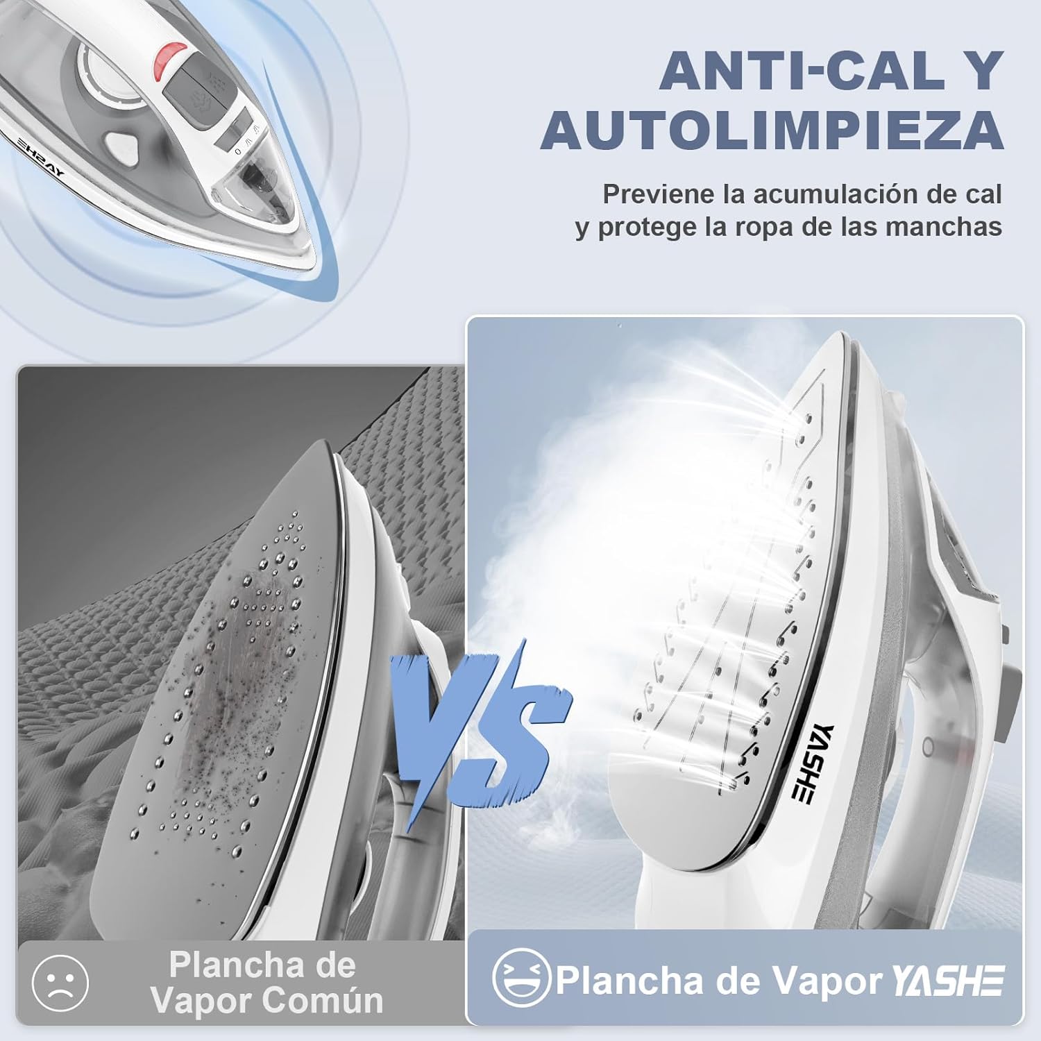 Thumbnail 4 de YASHE Plancha Vapor 2300W