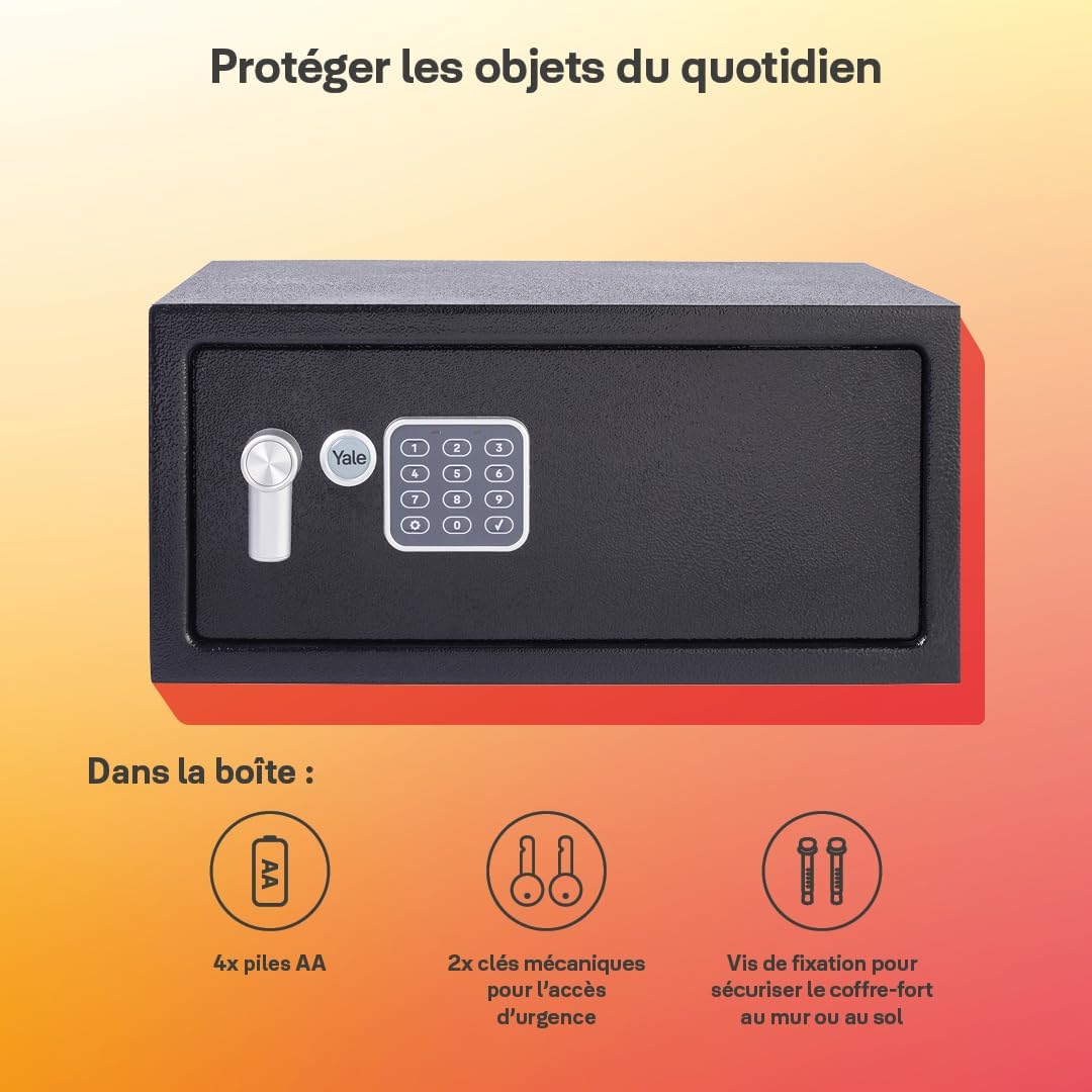 Thumbnail 5 de Yale YLV/200/DB2 Electronic Laptop Safe (24L) with PIN keypad + override key