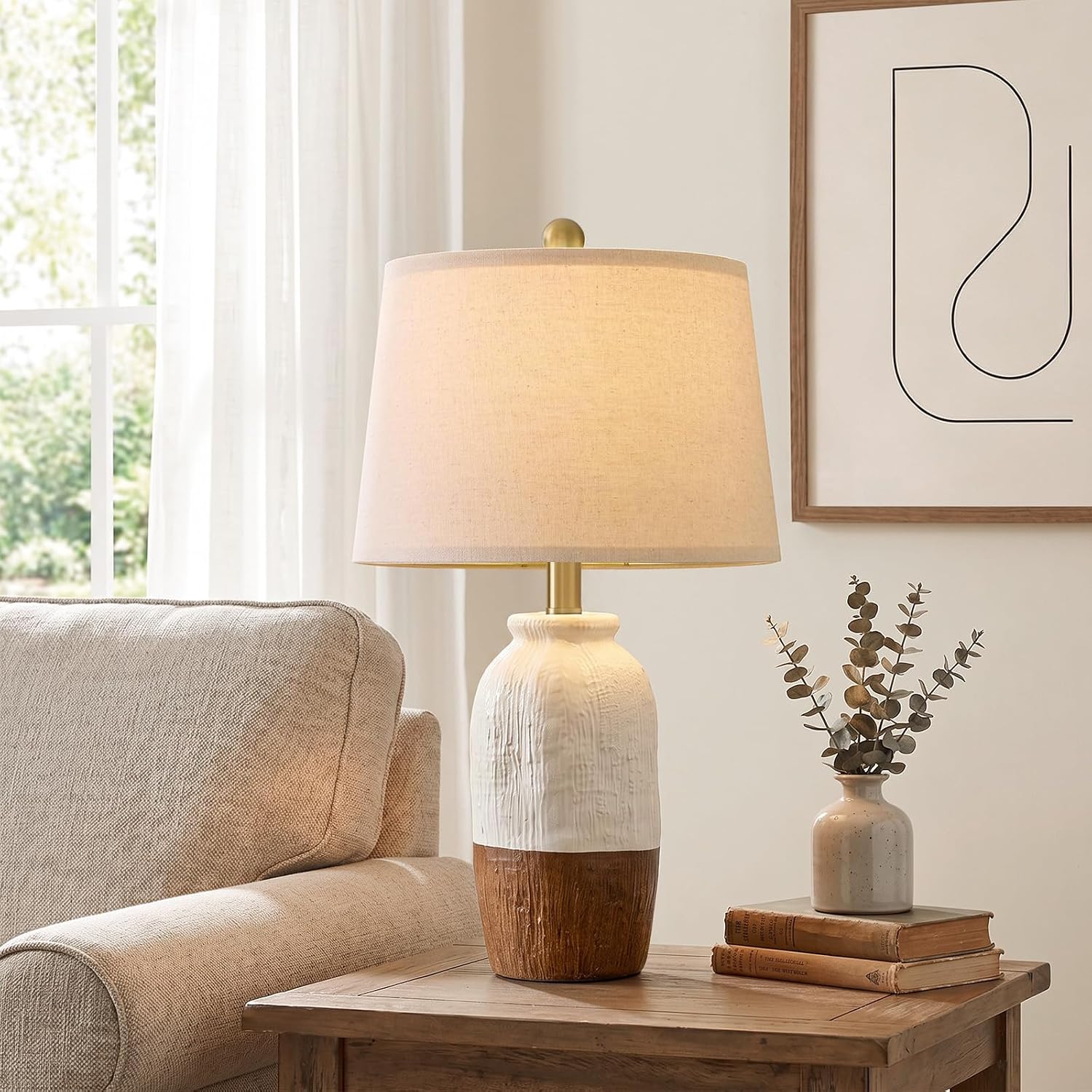 Thumbnail 1 de Vortether Ceramic Table Lamp, 22.5-Inch