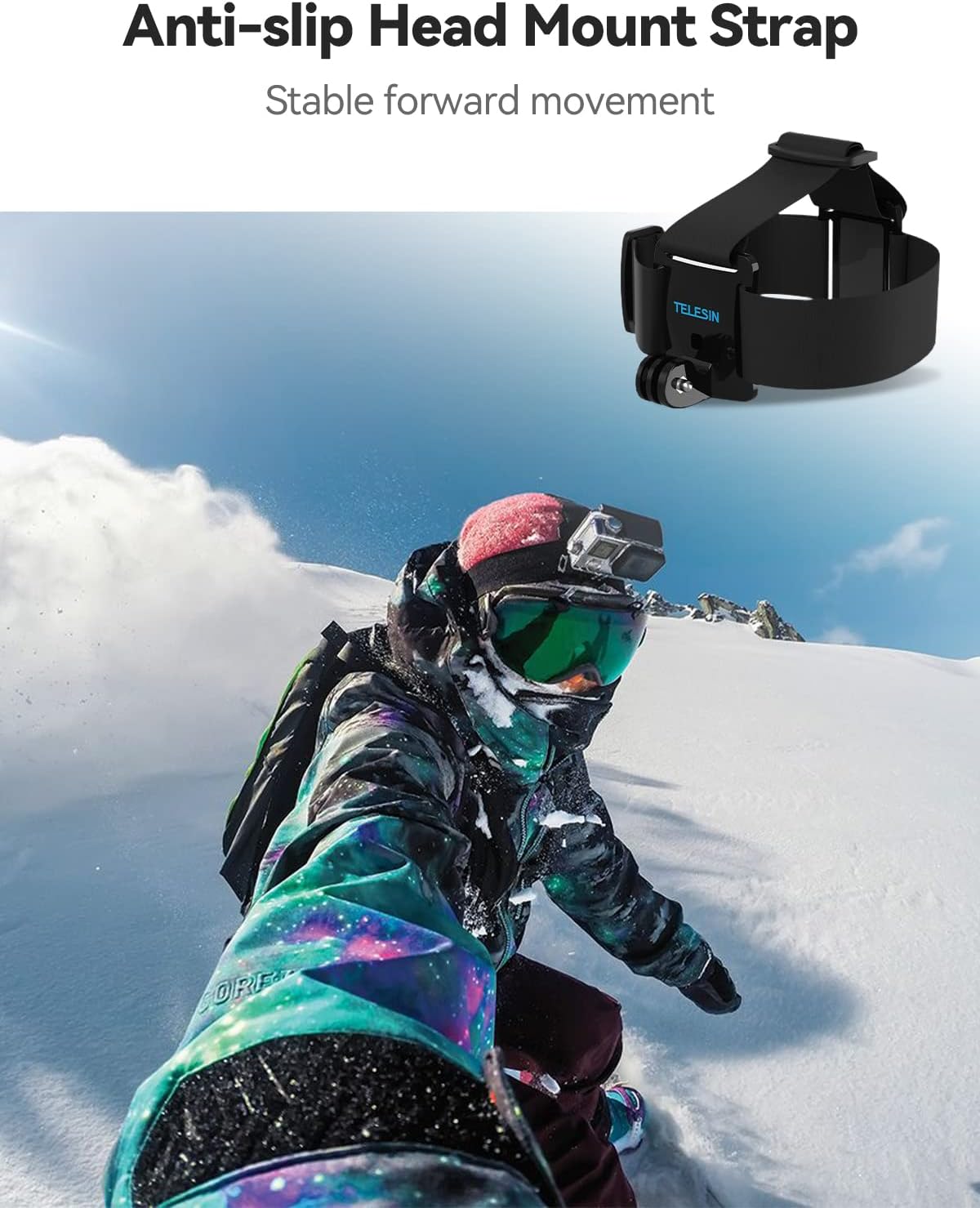 Thumbnail 2 de TELESIN Action-Kamera Kopf- und Brustgurt 📷