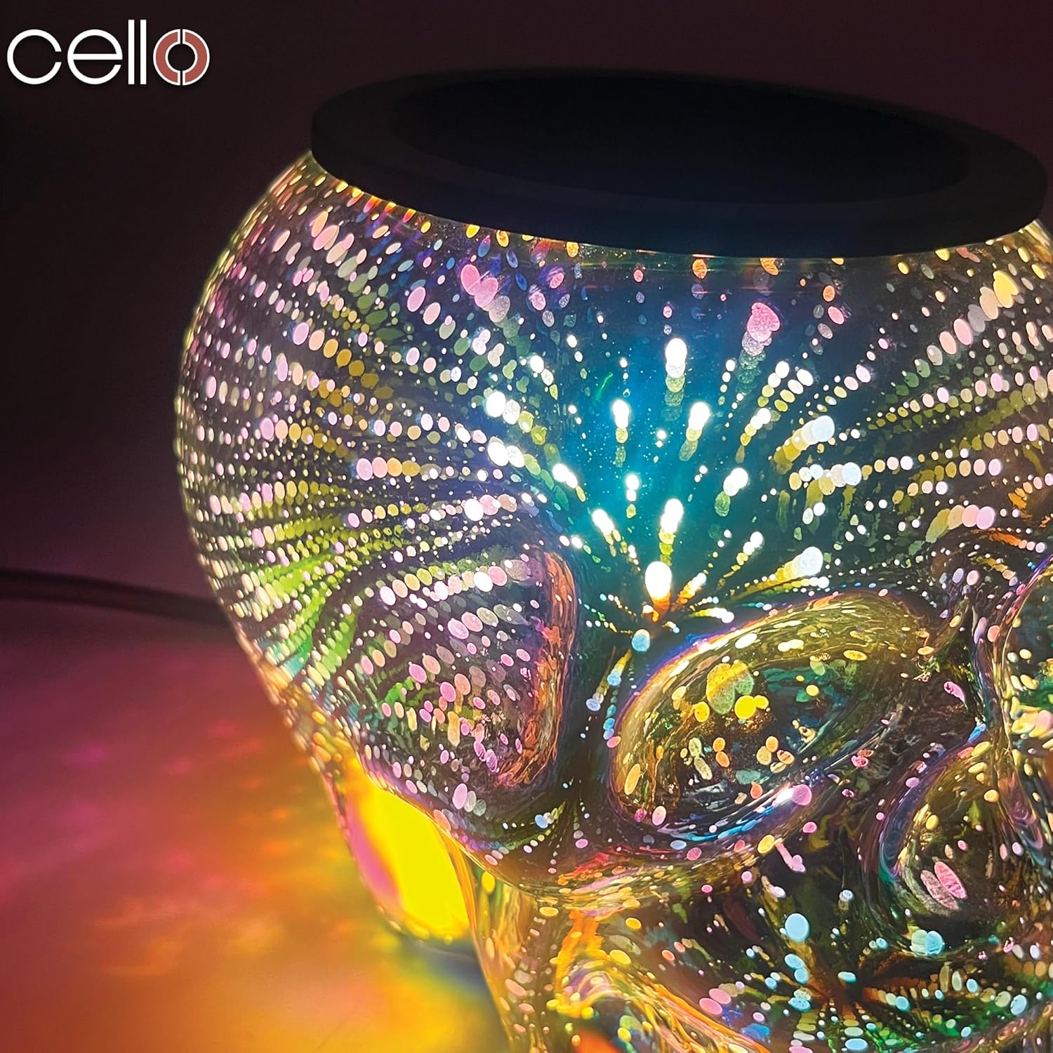 Thumbnail 3 de Cello Skull Electric Wax Melt Burner with Infinity 3D design – plug-in, flame-free ambience