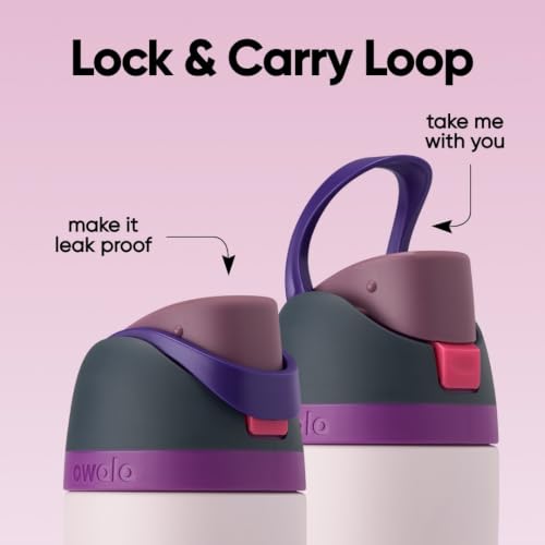 Thumbnail 2 de Owala FreeSip - Stainless Steel 24 oz (710 ml) — Dreamy Field (Black/Purple)