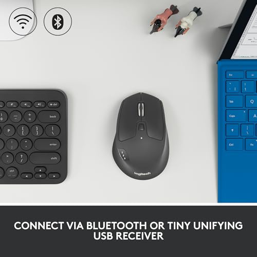 Detalle de Logitech M720 Triathalon Full Size Multi-Device Wireless Mouse