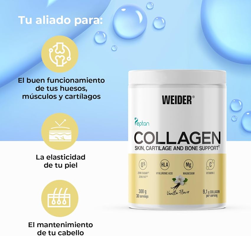 Detalle 2 de Weider Collagen 300 g colágeno hidrolizado neutro