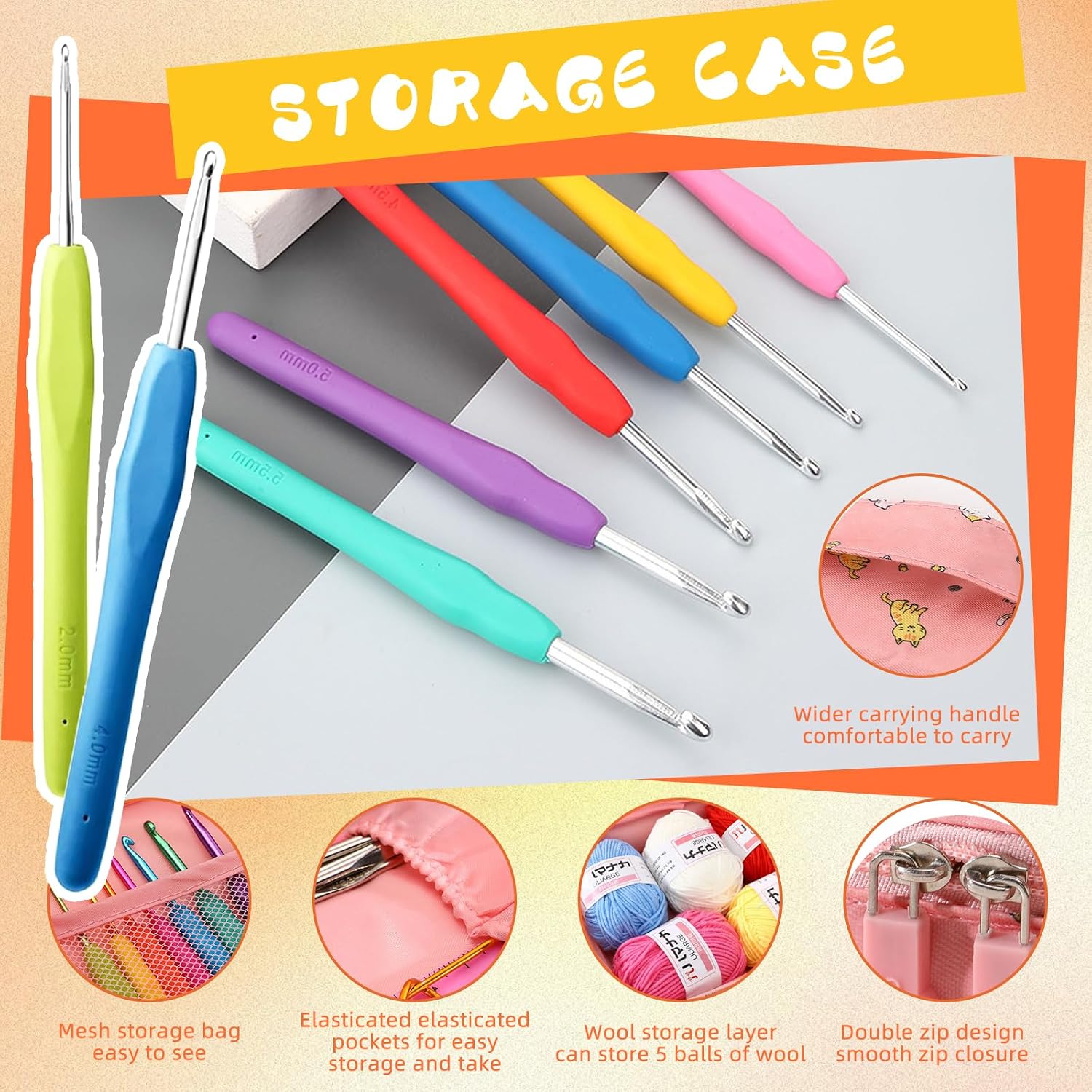 Thumbnail 6 de BCMRUN crochet hooks set 59 piece kit