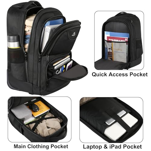 Thumbnail 1 de MATEIN Rolling Backpack: 17-Inch Water-Resistant Wheeled Laptop Backpack