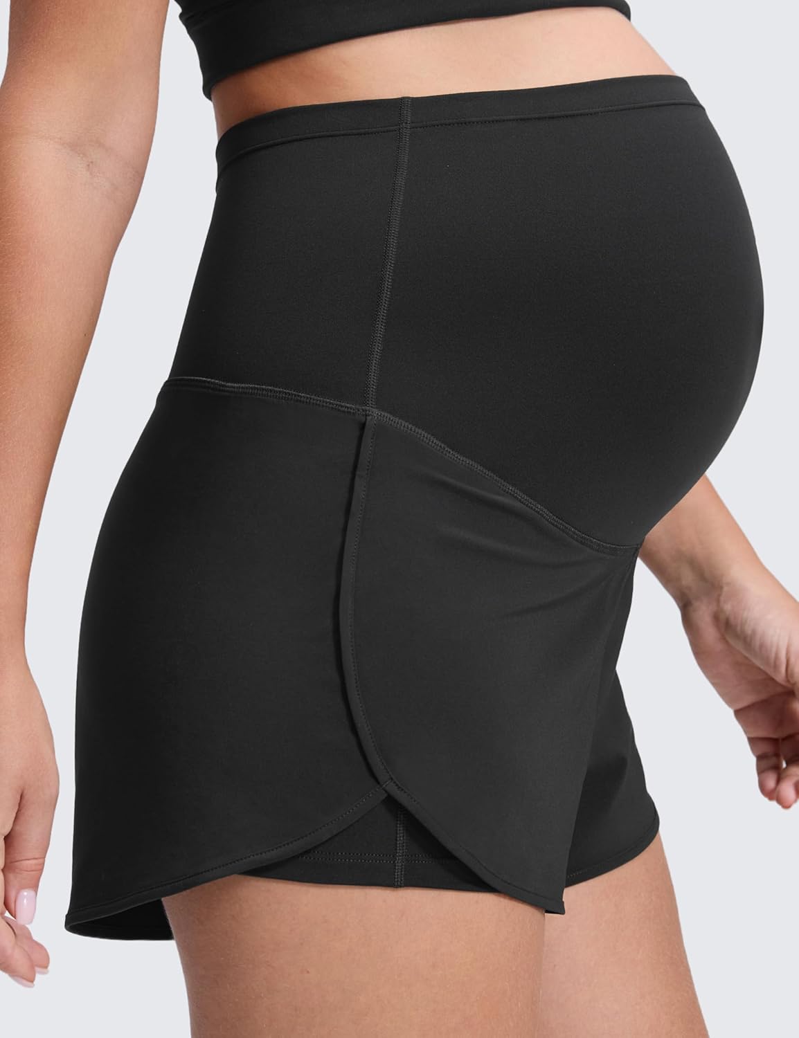 Thumbnail 3 de CRZ YOGA Donne 2 in 1 maternità: pantaloncini da allenamento con pannello premaman e tasche