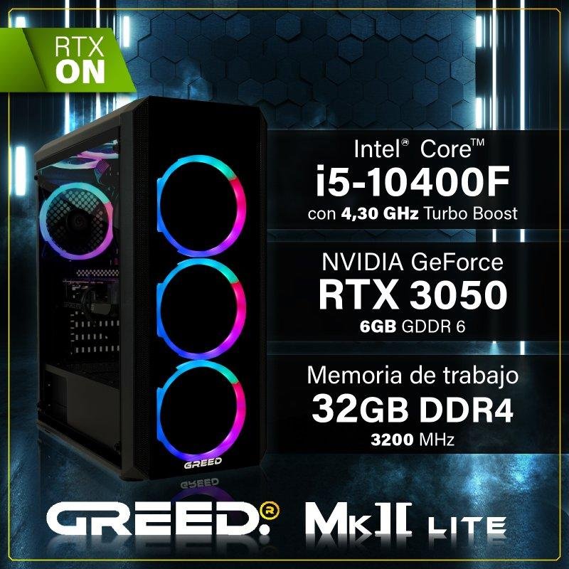 Thumbnail 1 de Greed MK2: PC sobremesa con i5-10400F, 32 GB RAM y RTX 3050