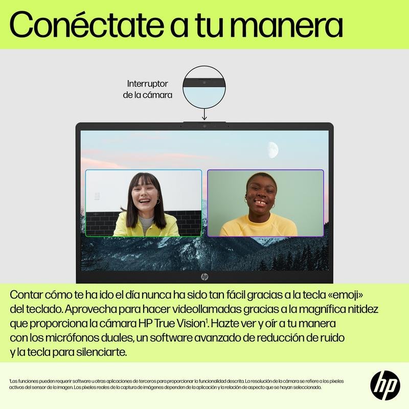 Detalle de Portátil HP 15-fd0331ns 15.6" i5-1334U, 8GB/512GB SSD, Iris Xe, Windows 11 Home