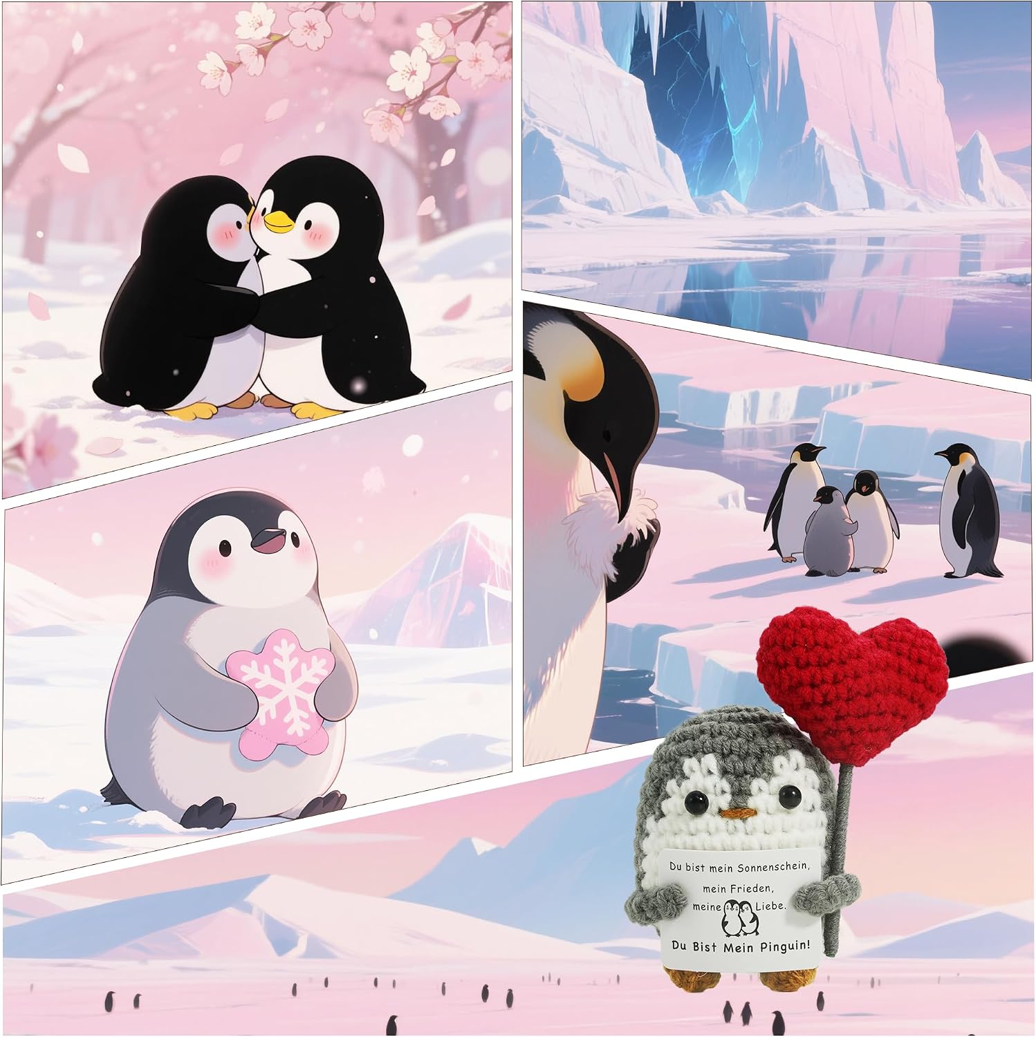Thumbnail 2 de ZIENZENGYA Ich Liebe Dich Pinguin Pocket Hug 🐧