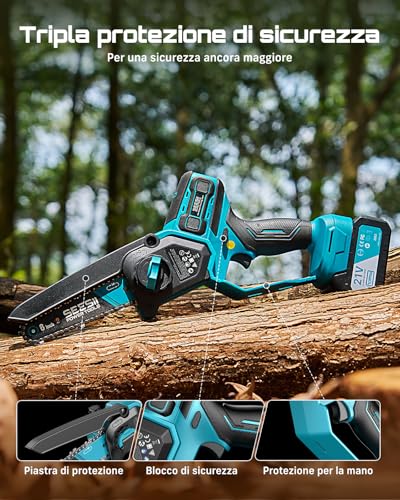 Thumbnail 7 de SEESII 6 & 8 Mini Motosega Elettrica da Potatura 1000 W – 2-in-1 con lama da 6" e 8