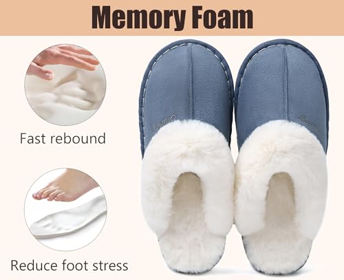 Thumbnail 6 de Misolin Women's Slippers With Memory Foam Fluffy Slip-on Winter House Shoes