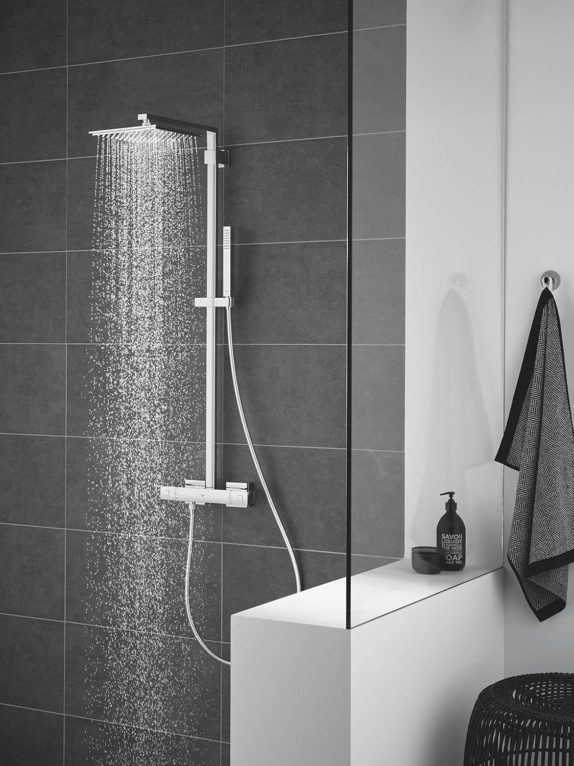 Thumbnail 1 de GROHE Euphoria Cube Stick, Pommeau de Douche 1 jet — Chrome et économie d'eau